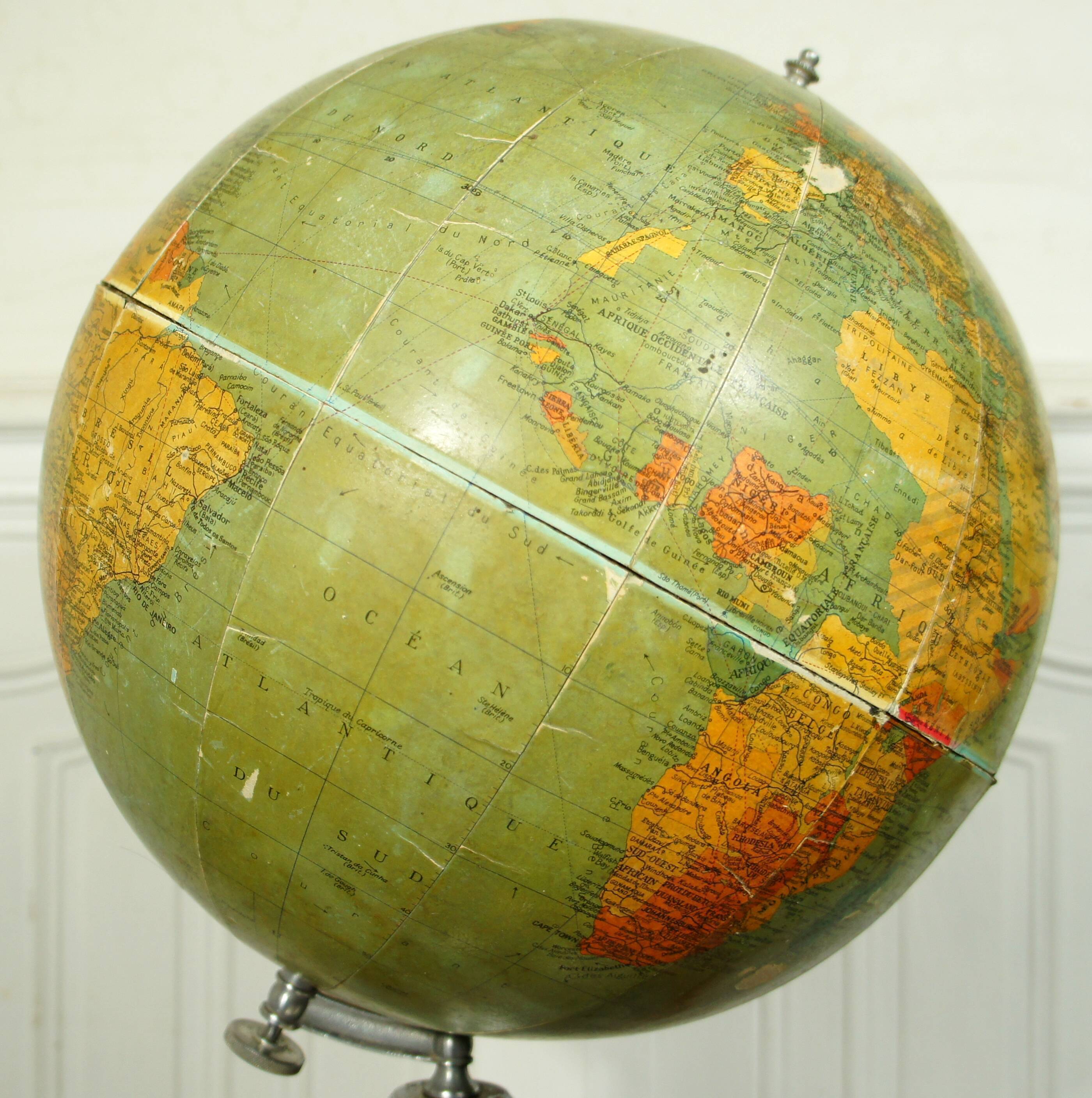 Globe maps Taride Philips challenge globe before 1935