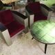 Set f 2 vintage club chairs and table