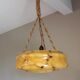 Suspension bol en verre marbré style art déco
