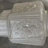 Old frosted glass lampshade suspension ceiling lamp art deco 30 cm