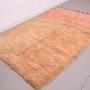 Peach Vintage Handmade Wool Rug 153 x 252 cm - Berber Rug - Old Morocco Rug