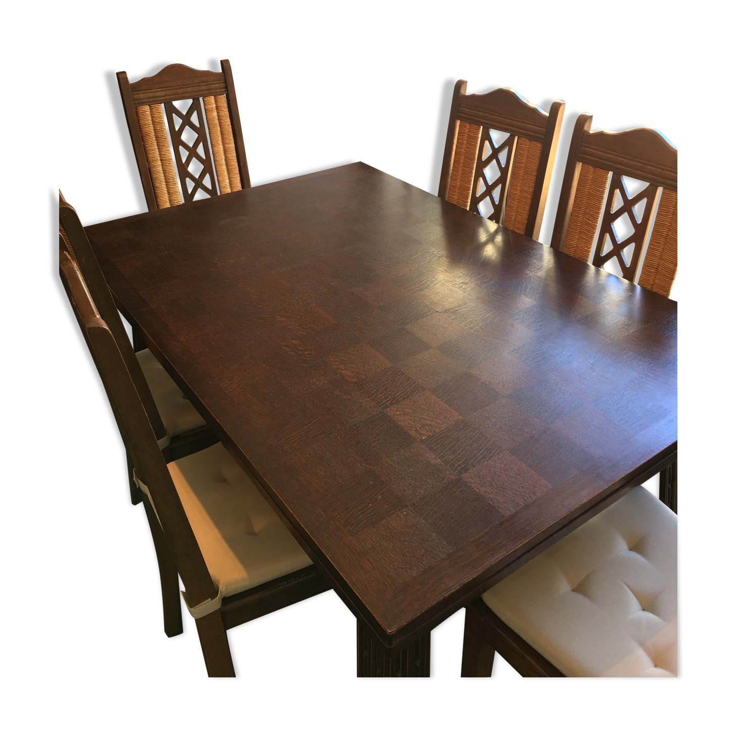 Table basque à rallonges avec 6 chaises