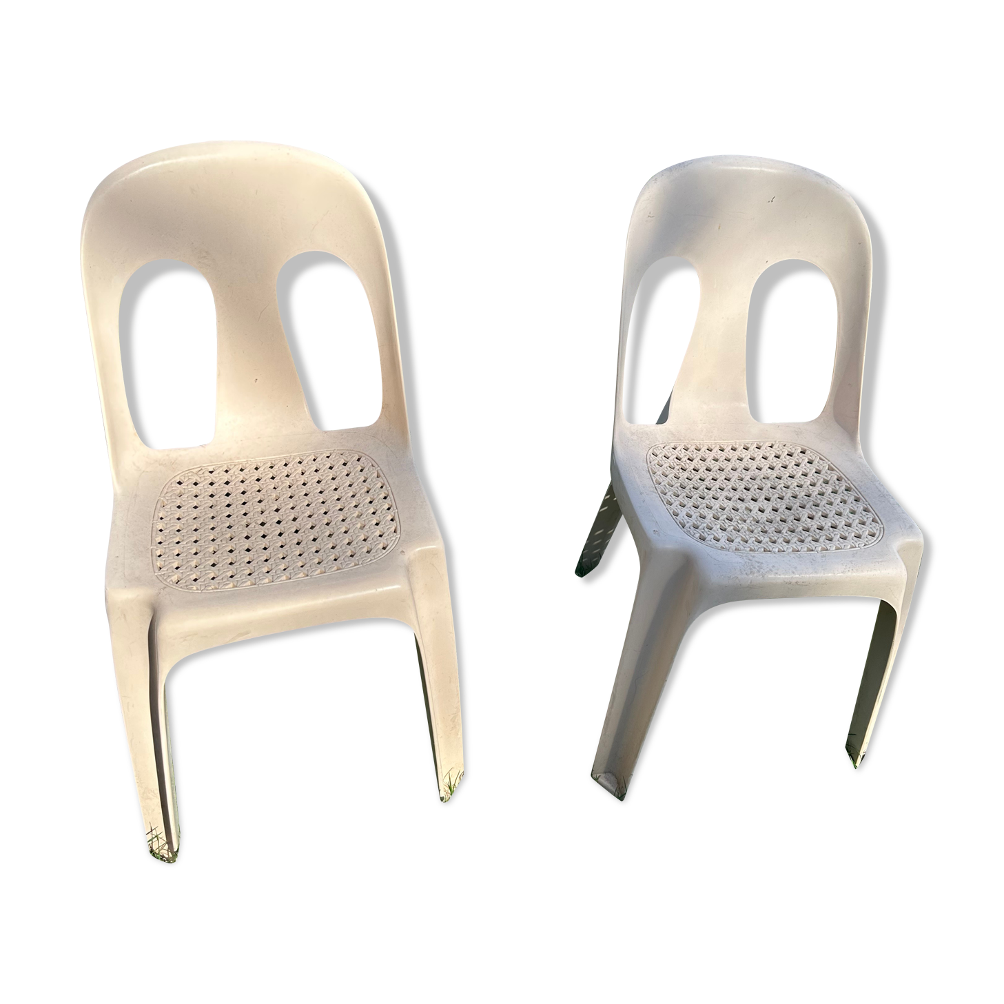Paire de chaises Stamp Henry Massonnet vintage