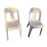 Paire de chaises Stamp Henry Massonnet vintage