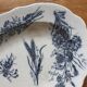 Oval ironstone dish with wheat and butterfly decoration, early 20th century