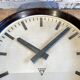 Industrial bakelite factory wall clock from Pragotron, 1960s