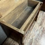 Empire period kneading trough chest of drawers in solid walnut circa 1820