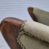 1960s, Scandinavian design, armchair in original condition, furniture velour, beech wood legs.