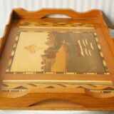 Madagascar wood marquetry tray