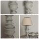 Pair of patinated lamps