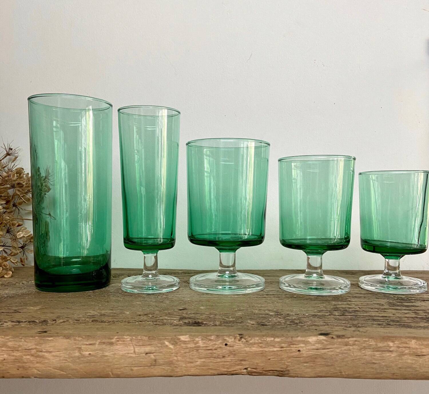 6 verres LUMINARC France vintage