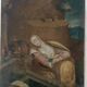 Antique painting on copper, Flemish school, 17th century, representing a saint