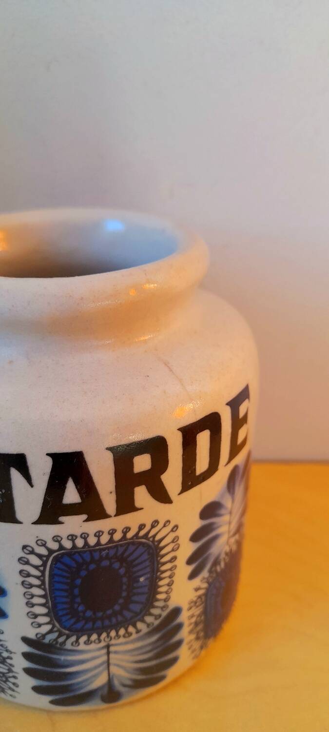 Set of 70s stoneware condiment pots