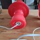 Paire de Lampes Vintage en Opaline Rouge