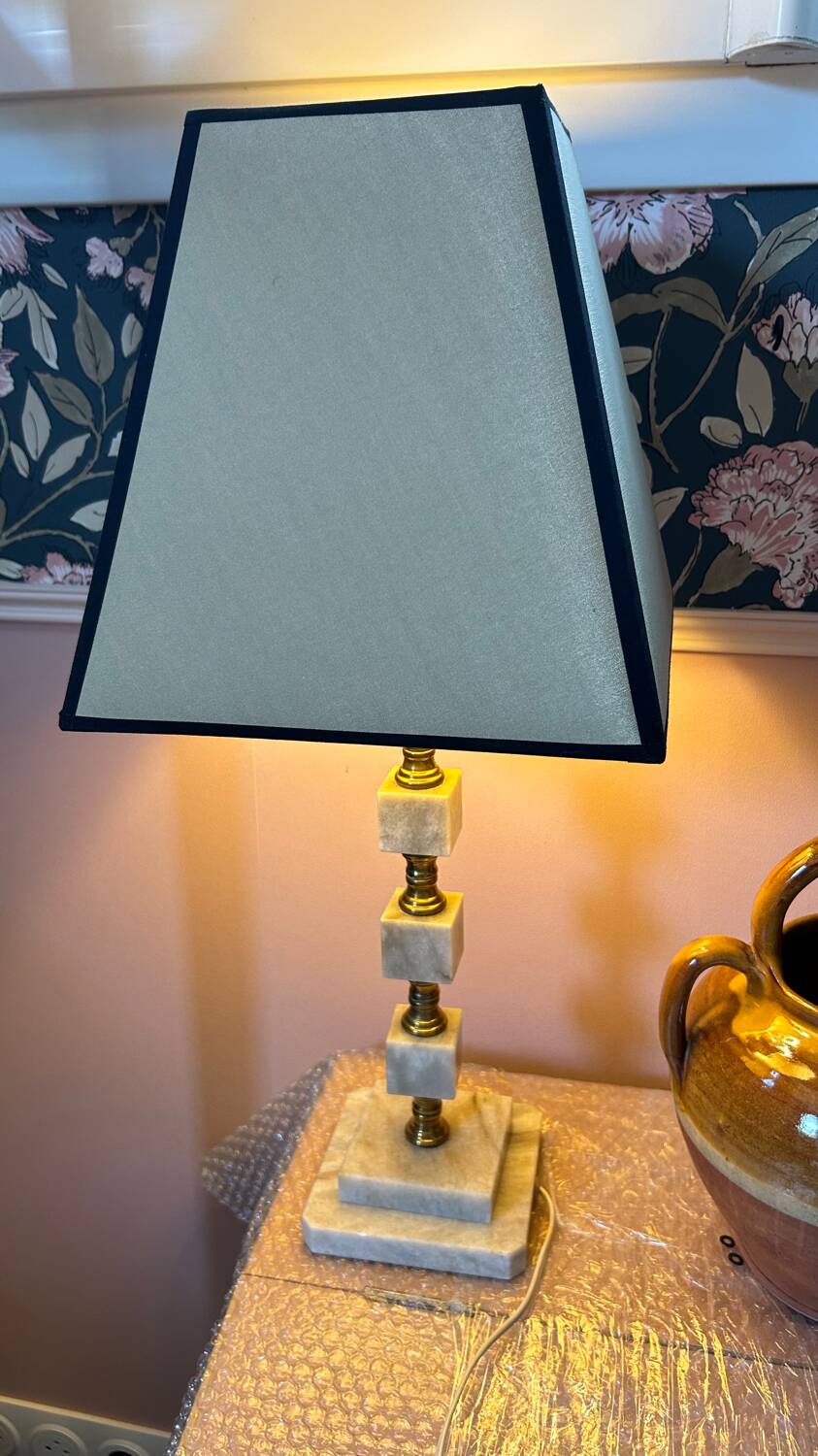 Marble and brass lamp 1960