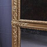Golden wooden trumeau mirror, Louis XVI style – early 20th century