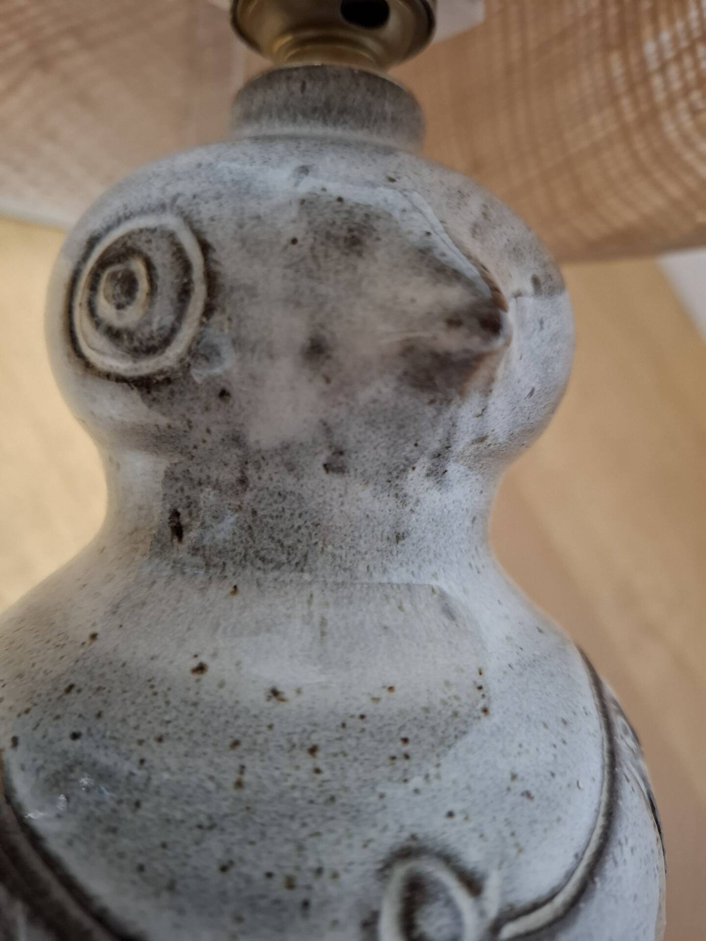 Lampe en céramique zoomorphe 70's