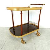Desserte néoclassique en laiton, années 1960