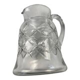 Antique Baccarat water jug in cut crystal with bevels.