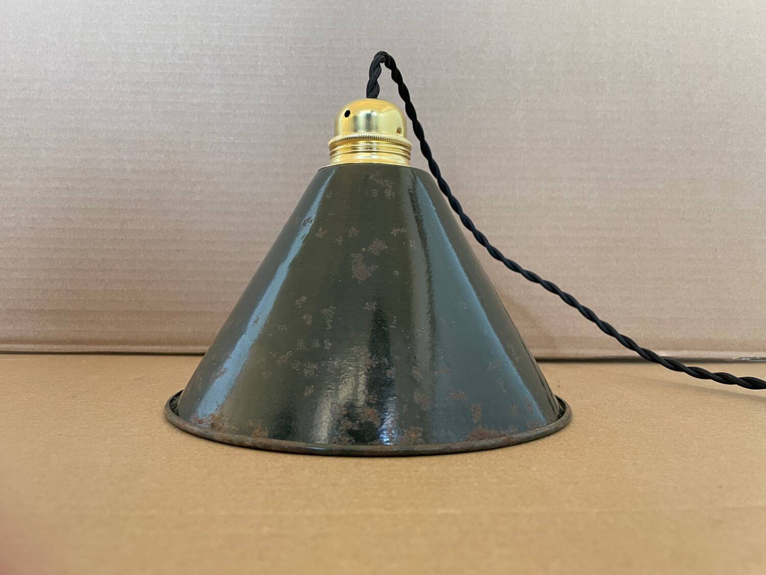 Old industrial pendant light