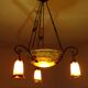 Art Deco Lustre Noverdy France in beaten iron