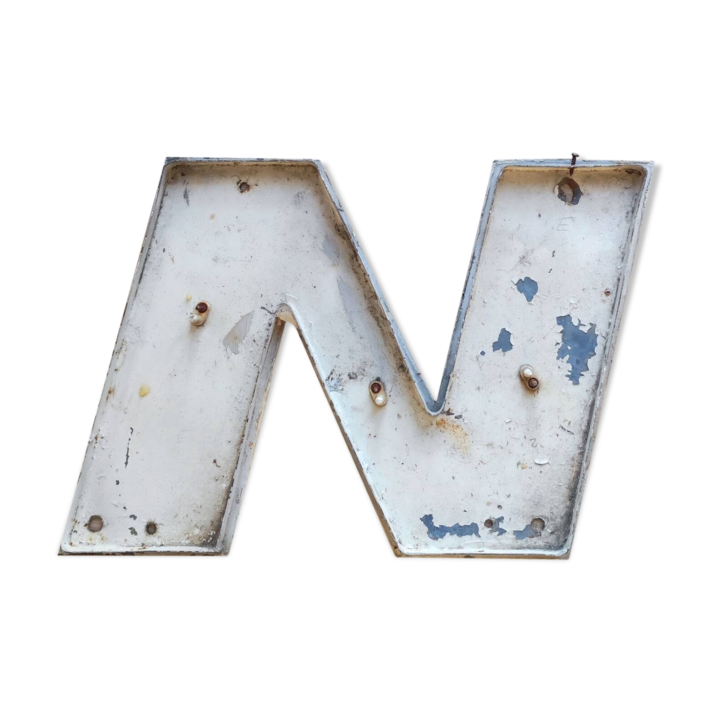 Old metal sign letter