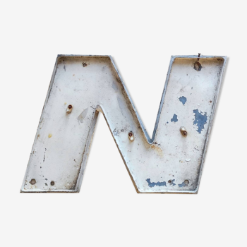 Old metal sign letter