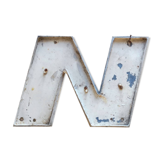 Old metal sign letter