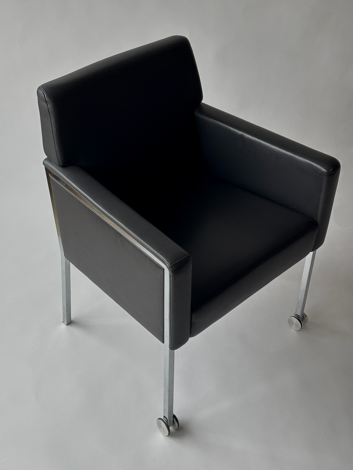Steel armchair by Enrico Franzolini for Moroso, Italy.