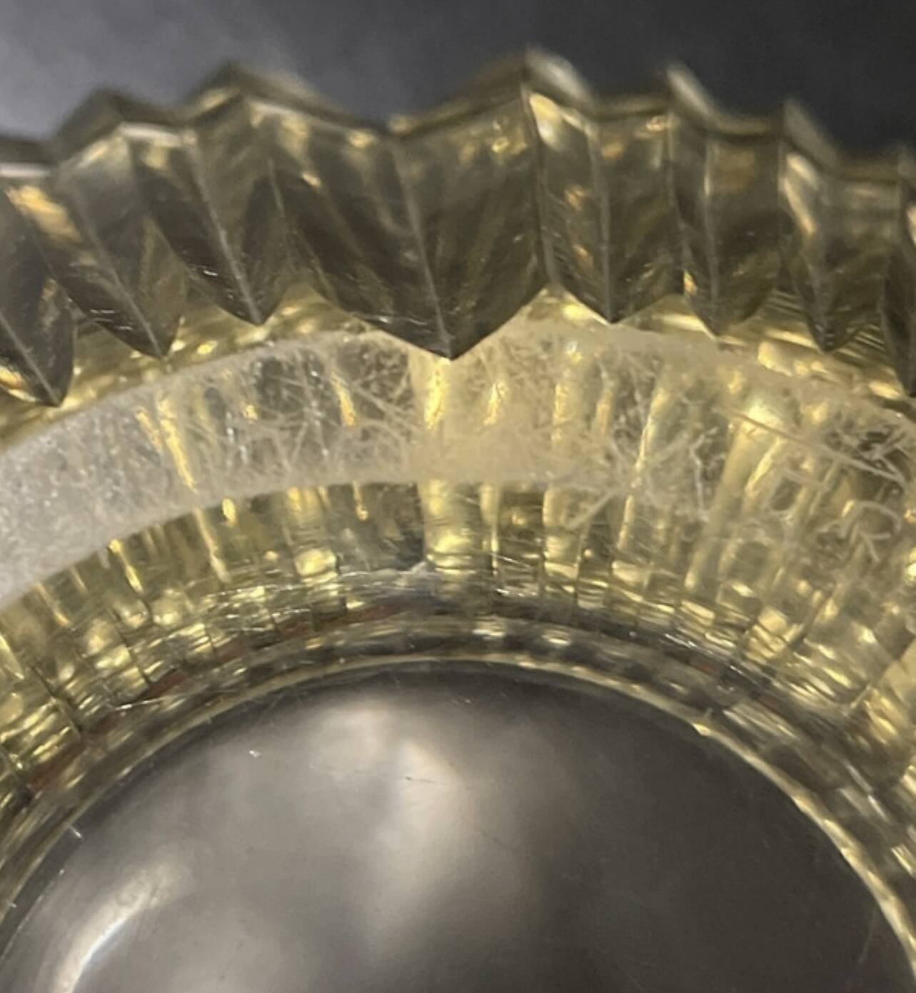 Daum Art Deco crystal vase