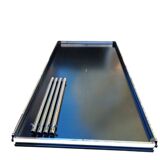 USM Haller desk table – black oak veneer top