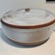 LARGE COVERED DISH SANDSTONE BY PUISAYE JEANNE AND NORBERT PIERLOT 1960