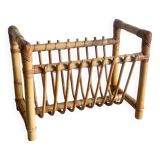 Rattan magazine rack - 60s/70s
