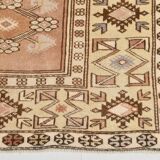 4x7 Cream & Brown Turkish Vintage Rug 120x211Cm SK 22198