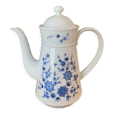 Tea maker porcelain floral blue vintage old Bavarian German