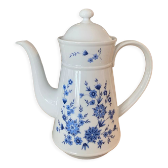 Tea maker porcelain floral blue vintage old Bavarian German
