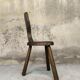 Vintage tripod chair made of solid wood.