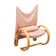 Vintage armchair from the 1970s in wood and fabric, Italy.