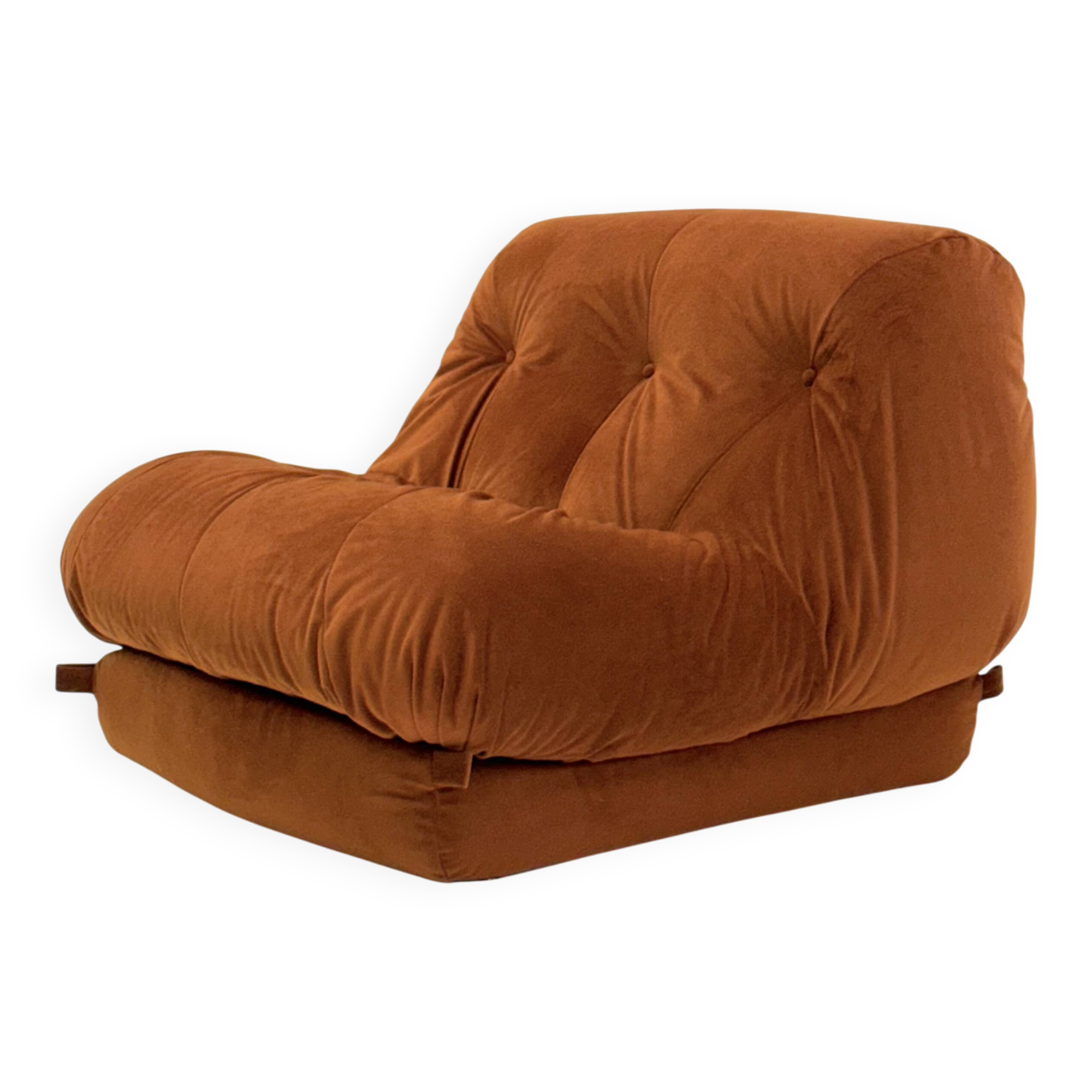 Orange Nuvolone armchair by Rino Maturi for Mimo Padova