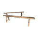 Duo of oak farm benches