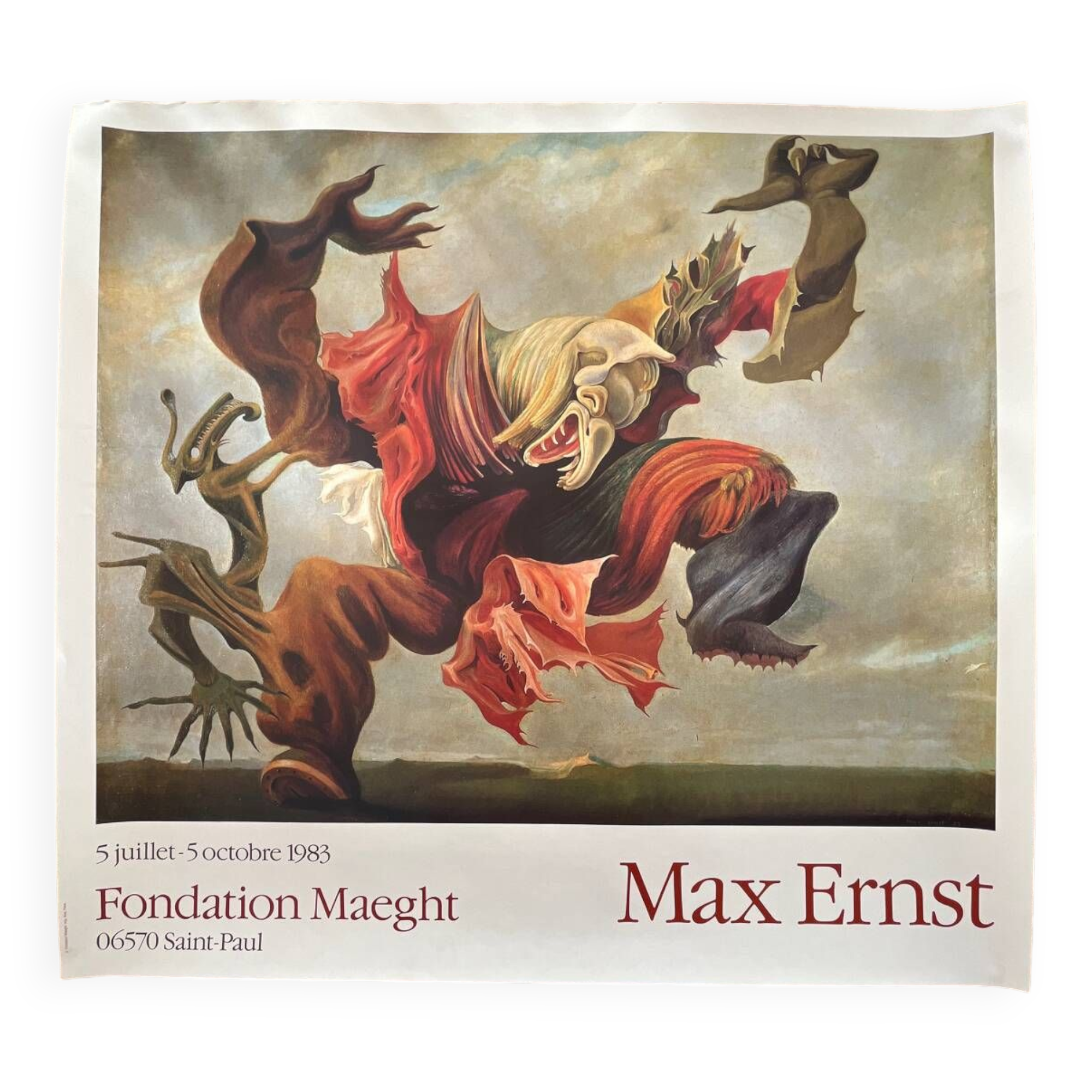 Lithograph Max Ernst The Angel of the Home