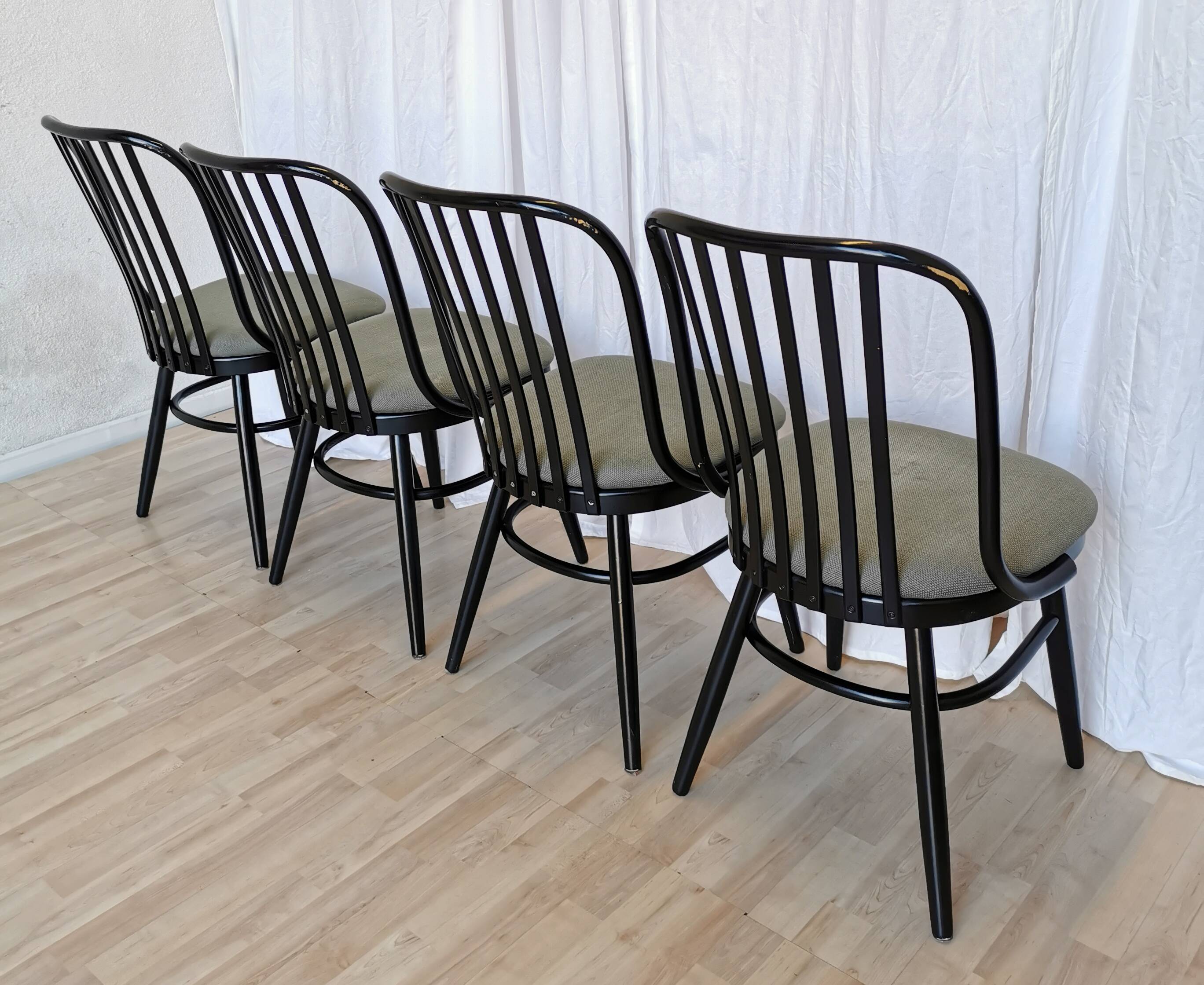 Vintage Bentwood Dining Chairs - Set of 4 Ligna Style - 1980s Yugoslavia