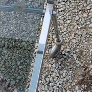 Console service of the 70s double trays smoked glass chrome base