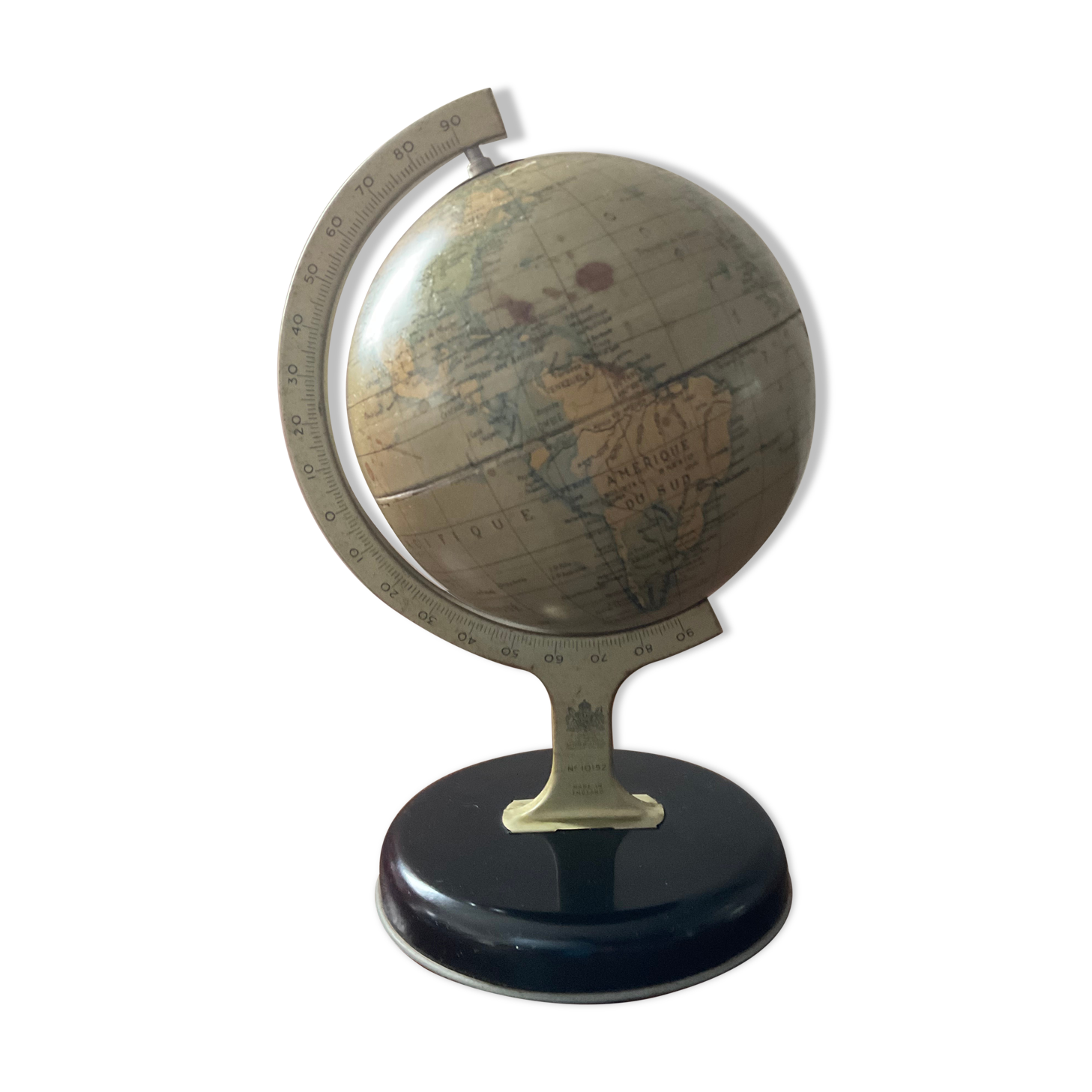 Vintage metal world map 60s-70s