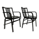 Fauteuils noirs de style milieu du siècle