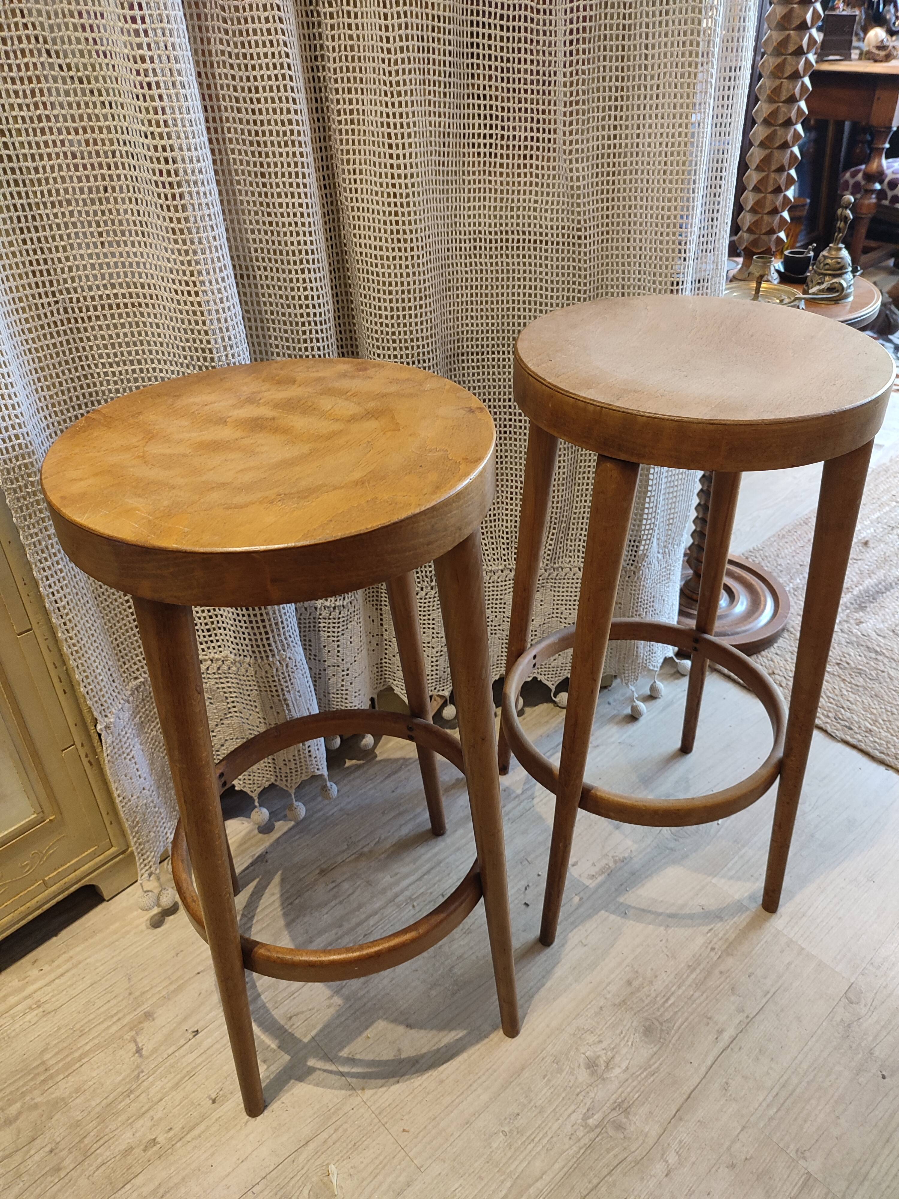 Pair of baumann high stools