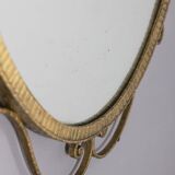 Miroir en métal doré conçu par Pier Luigi Colli, années 1950