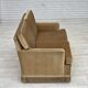1970s, Danish 2-seater sofa, honey yellow furniture velour.
