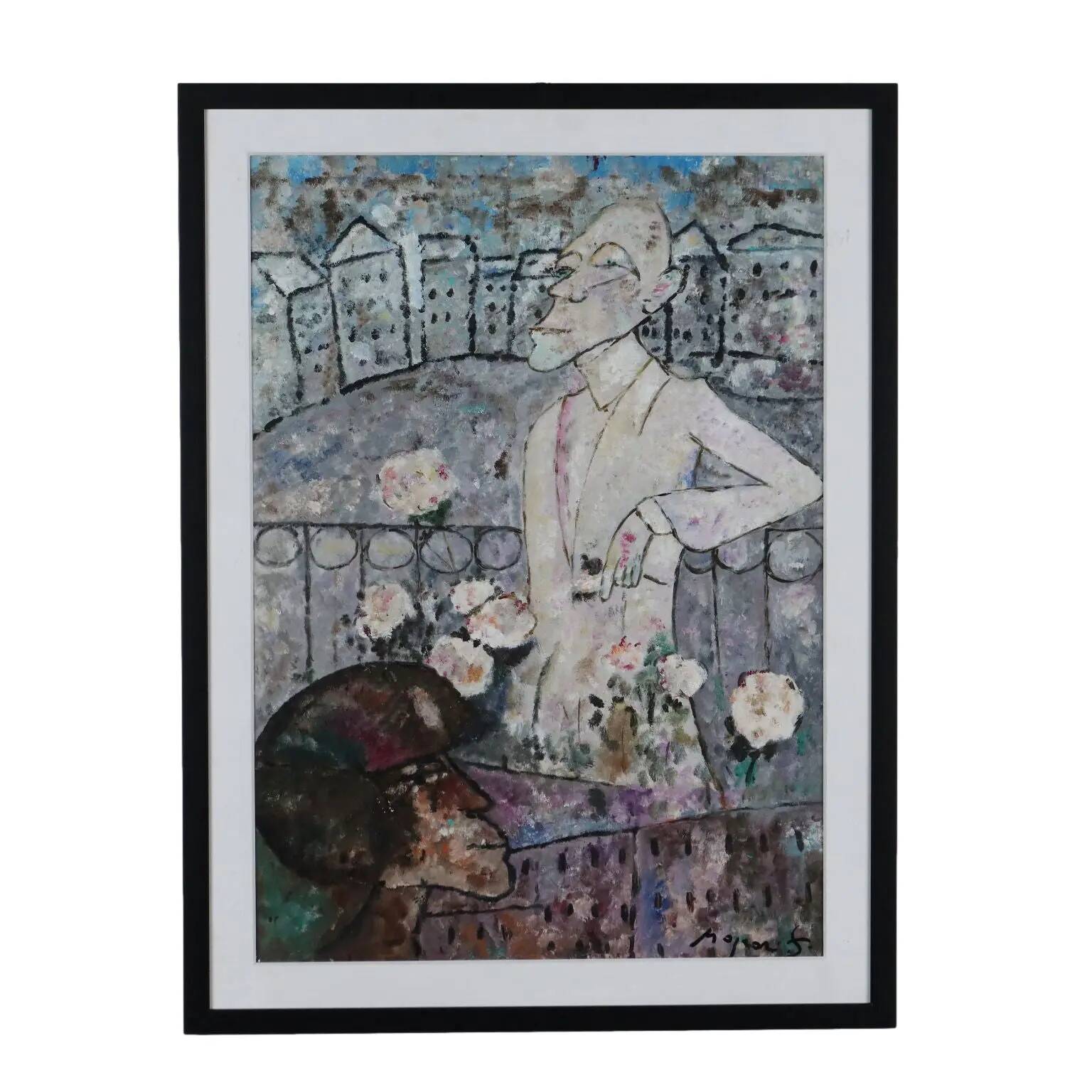 Contemporary painting, signed copy by Rognoni, 20th century
