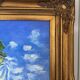 Old oil painting canvas reproduction woman with parasol monet 80x70 signed